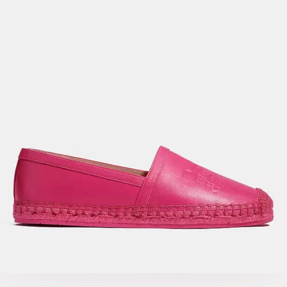 Coach Charlie Espadrille Bold Pink Flats Size 9 - Picture 14 of 16